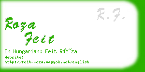 roza feit business card